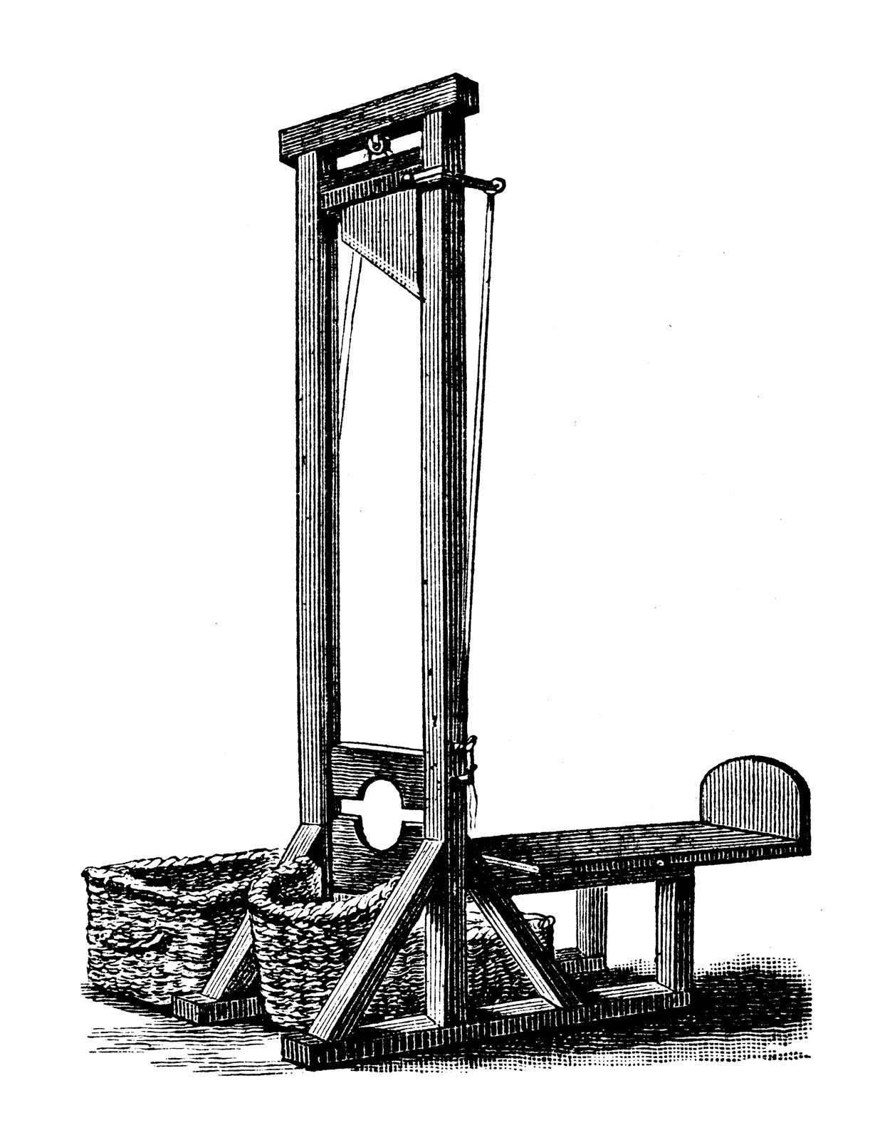 Ilustra&ccedil;&atilde;o de uma guilhotina/Illustration of a Guillotine, autor desconhecido/unknown author, 1792