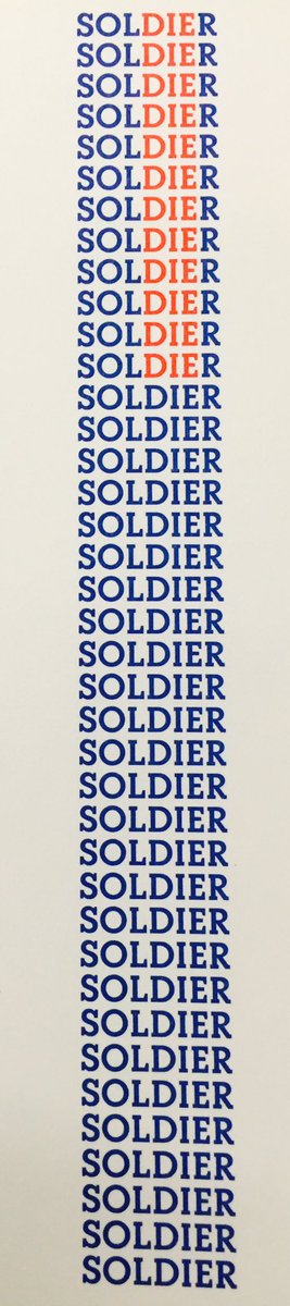 WILLIAMS, Emmett. Soldier, in Soldier, poesia concreta/concrete poetry, 15 x 20 cm, Something Else Press, 1973