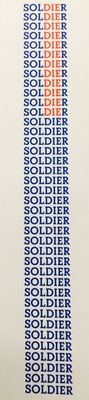 WILLIAMS, Emmett. Soldier, in Soldier, poesia concreta/concrete poetry, 15 x 20 cm, Something Else Press, 1973