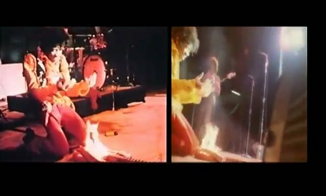 HENDRIX, Jimi. Guitar burning at Monterey Pop, 02:13 mins., 1967