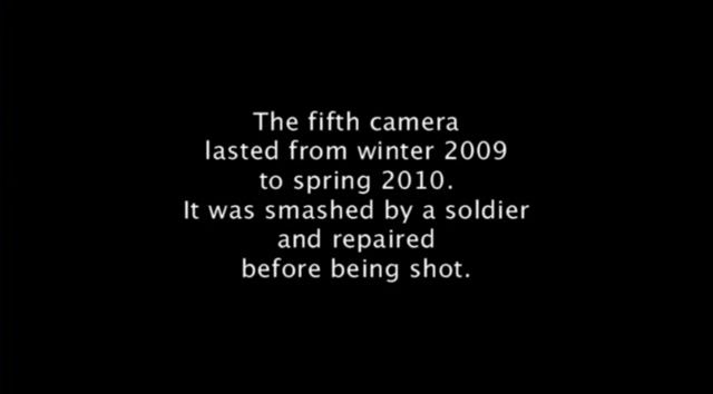 BURNAT, Emad, DAVIDI, Guy. Five Broken Cameras, 01:19 mins. [excerto/excerpt], 2011